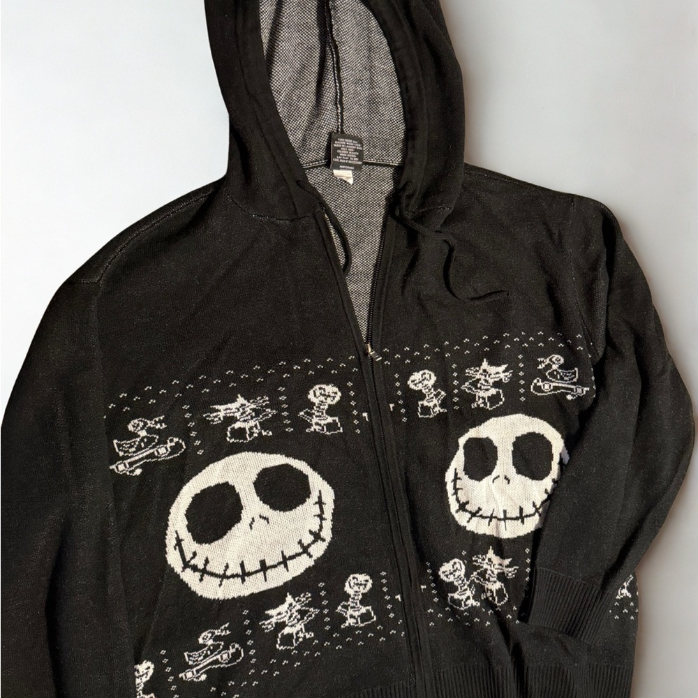 Disney Nightmare Before Christmas Black and White Knit Sweater